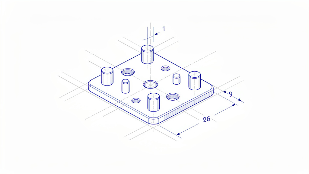 CAD wireframe illustration